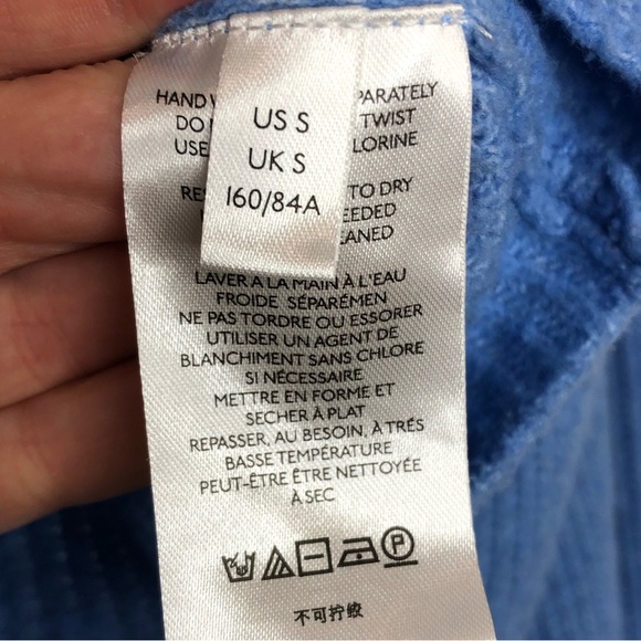 Urban Outfitters Marissa Twist Front Sweater Long Sleeve Cropped Blue Size Small - Picture 10 of 13